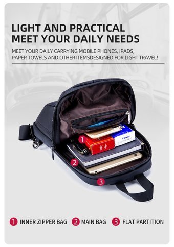 Bull Captan Spor Crossbody Erkek Koyu Mavi Sırt Çantası