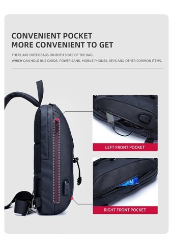 Bull Captan Spor Crossbody Erkek Koyu Mavi Sırt Çantası
