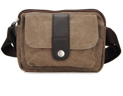Generic Çok Fonksiyonlu Kanvas B Crossbody Siyah Erkek Sırt Çantası