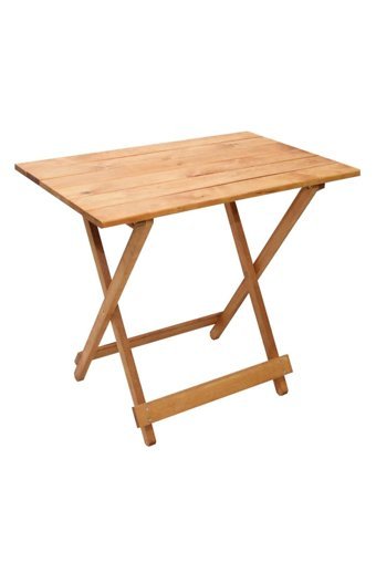 Mavienerji Katlanabilir Dikdörtgen Ahşap 60x70 cm Kahverengi Kamp Masası