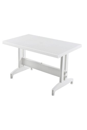 Papatya Dikdörtgen Plastik 70x120 cm Beyaz Kamp Masası