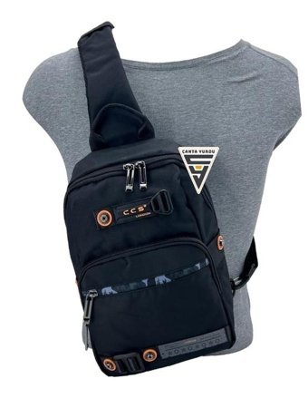 Yurdu Ççs London 51532 Slingbag Siyah Erkek Sırt Çantası