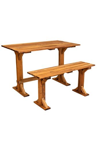 Pinoxi Dikdörtgen Ahşap 63x110 cm Kahverengi Kamp Masası