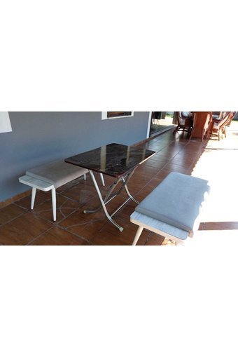 Aldagelsin Katlanabilir Dikdörtgen Suntalam 60x90 cm Siyah Kamp Masası