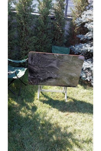 Aldagelsin Katlanabilir Dikdörtgen Suntalam 60x90 cm Siyah Kamp Masası