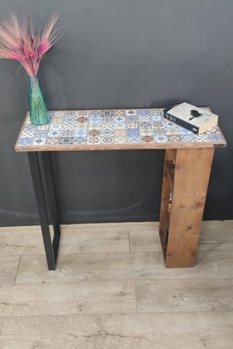 Bluecape Dikdörtgen Ahşap 32x92 cm Çok Renkli Kamp Masası