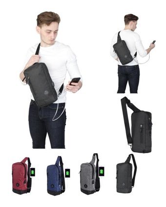 My Valice Smart Bag Usb'Li Çapraz 1501 Lacivert Erkek Sırt Çantası