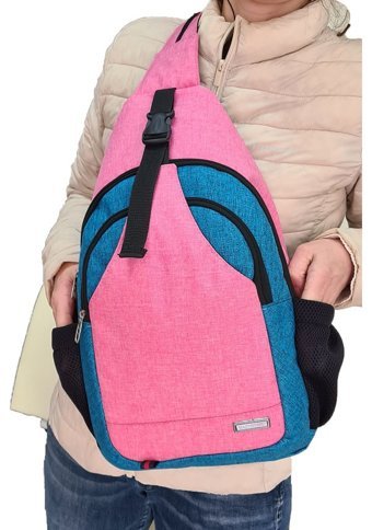 Vardela Fonksiyonel Large Size Vrd 657 Mavi Pembe Kadın Sırt Çantası