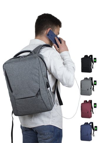 My Valice Smart Bag Active Usb Şarj Girli Slim Lacivert Erkek Sırt Çantası