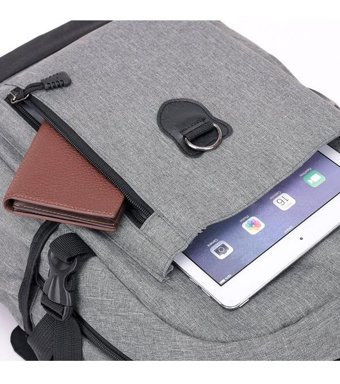 Generic K104 Casual Laptop Harici Usb Şarj Antilar Erkek Sırt Çantası Çok Renkli