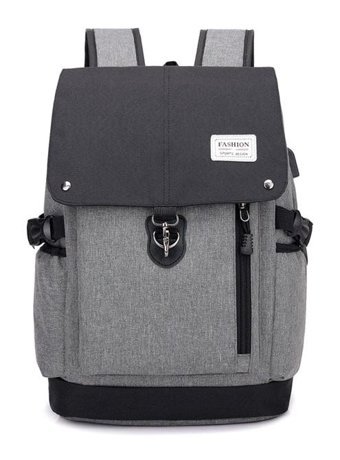 Generic K104 Casual Laptop Harici Usb Şarj Antilar Erkek Sırt Çantası Çok Renkli