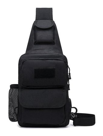Kkoaka Taktik Kemeri Crossbody Mini Siyah Erkek Sırt Çantası