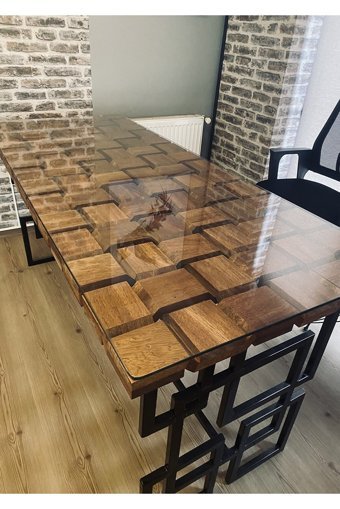 Parla Dizayn Dikdörtgen Ahşap 75x175 cm Kahverengi Kamp Masası