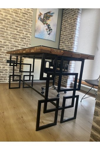 Parla Dizayn Dikdörtgen Ahşap 75x175 cm Kahverengi Kamp Masası