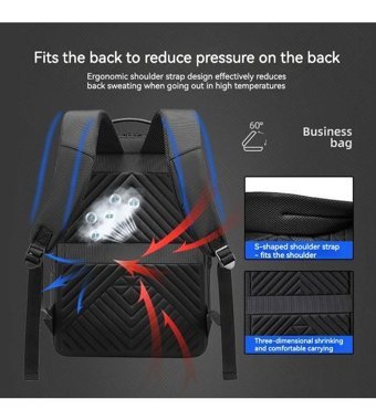 Eurcool Evrcool Ec8810 Büyük Kapasiteli Siyah Erkek Sırt Çantası