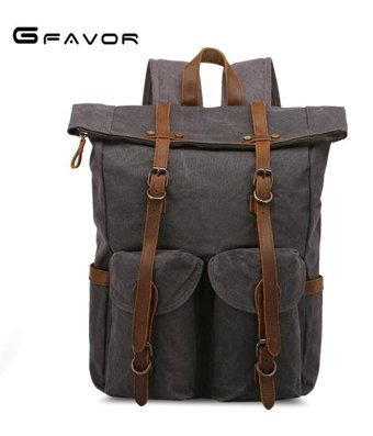 Gfavor 7173 Mumlu Kanvas Gri Erkek Sırt Çantası