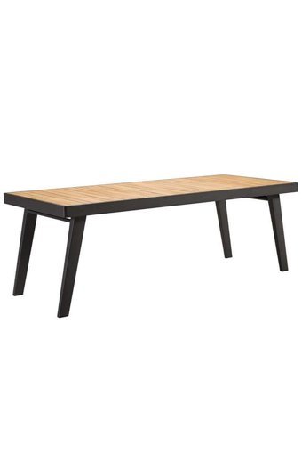 Magıc Face Katlanabilir Dikdörtgen Ahşap 120x220 cm Kahverengi - Siyah Kamp Masası
