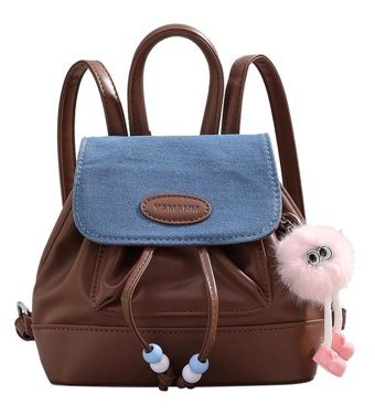 Summer Love Yeni Retro Tüm Maç Denim Dikiş Sevimli Peluş Kadın Sırt Çantası