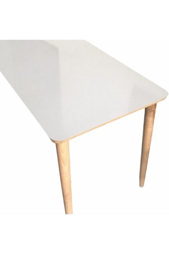 Dekorvera Katlanabilir Dikdörtgen Ahşap 52x89 cm Beyaz Kamp Masası