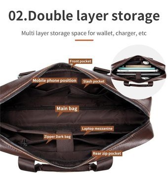 Laoshızı Hakiki Deri Crossbody Erkek Sırt Çantası Koyu Kahverengi