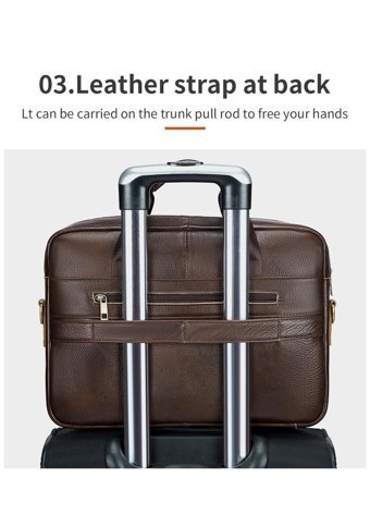 Laoshızı Hakiki Deri Crossbody Erkek Sırt Çantası Koyu Kahverengi