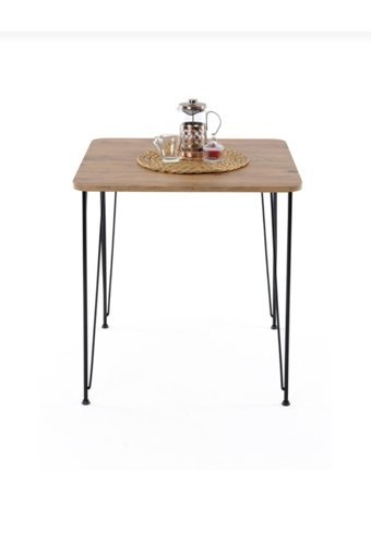 Lindeco Kare Suntalam 60x60 cm Kahverengi Kamp Masası