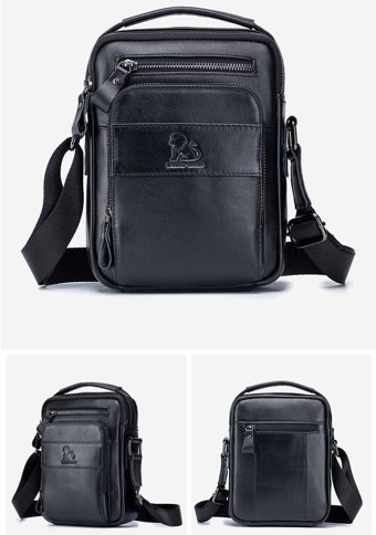 Laoshızı Retro Günlük Crossbody Siyah Erkek Sırt Çantası