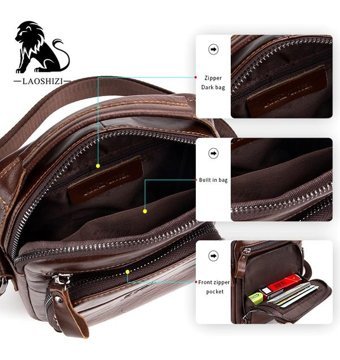 Laoshızı Retro Günlük Crossbody Siyah Erkek Sırt Çantası