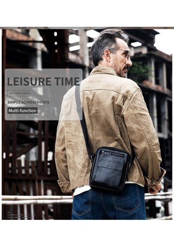 Laoshızı Retro Günlük Crossbody Siyah Erkek Sırt Çantası