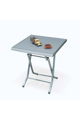 Gzz Katlanabilir Kare Plastik 60x60 cm Gri Kamp Masası