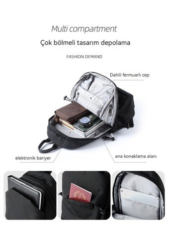 Wyanet Hespero Moda Çapraz Siyah Erkek Sırt Çantası