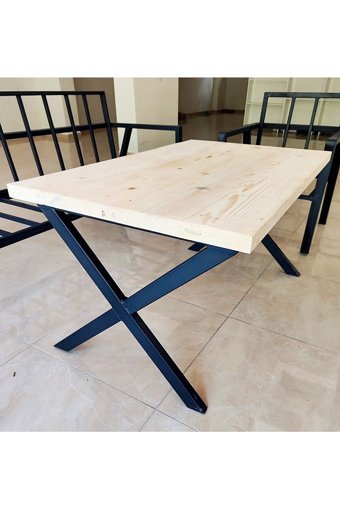 Abako Dikdörtgen Ahşap 60x73 cm Ekru Kamp Masası