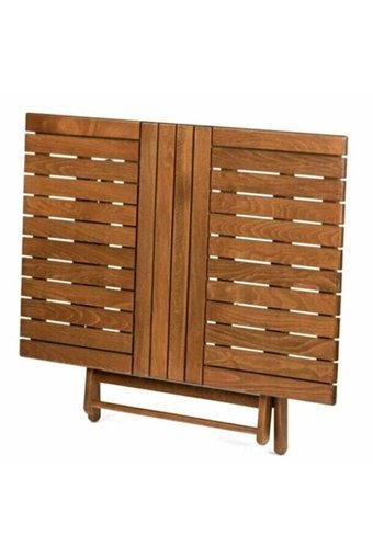 Bahçeme Katlanabilir Dikdörtgen Ahşap 70x120 cm Kahverengi Kamp Masası