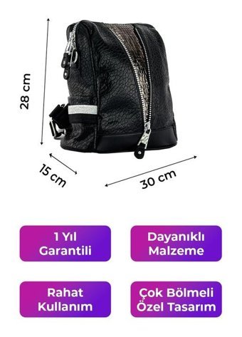 Kriste Bell Siyah 26457 Kadın Sırt Çantası