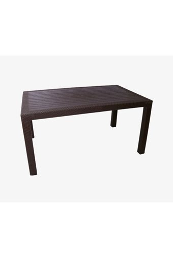 4A Groups Dikdörtgen Rattan 80x140 cm Antrasit Kamp Masası