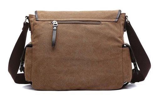 Zuolunduo Moda Kanvas Çapraz Kahverengi Erkek Sırt Çantası