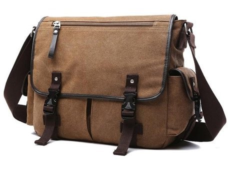 Zuolunduo Moda Kanvas Çapraz Kahverengi Erkek Sırt Çantası