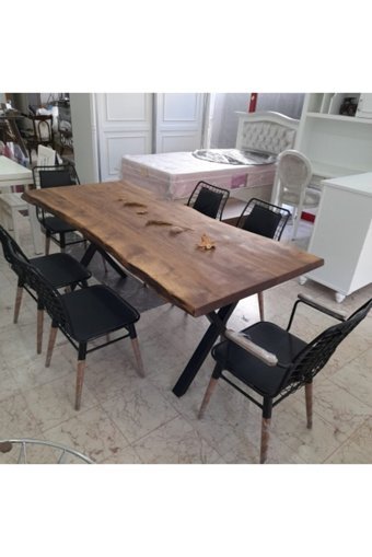 Ufuk Mobilya Dikdörtgen Ahşap 85x190 cm Kahverengi Kamp Masası