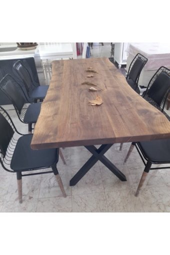 Ufuk Mobilya Dikdörtgen Ahşap 85x190 cm Kahverengi Kamp Masası