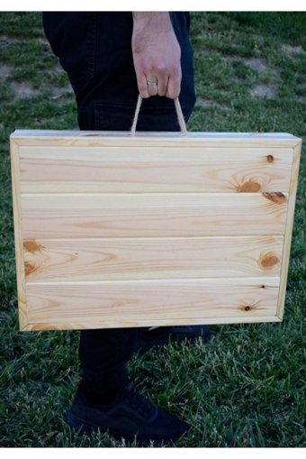 Wooden Women World Katlanabilir Dikdörtgen Ahşap 75.5x53.5 cm Ekru Kamp Masası