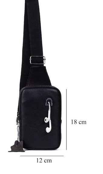 Adelina Bags Hakiki Deri Ve Body Bag Siyah Erkek Sırt Çantası