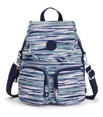Kipling Firefly Up Küçük Mavi Brush Strıpes Kadın Sırt Çantası