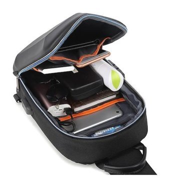 Eternal Luck Usb Hırzlığa Karşı Crossbody Mavi Erkek Sırt Çantası
