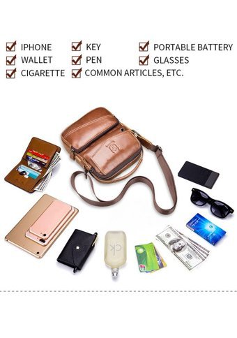 Bull Captan Deri Crossbody Kahverengi Erkek Sırt Çantası