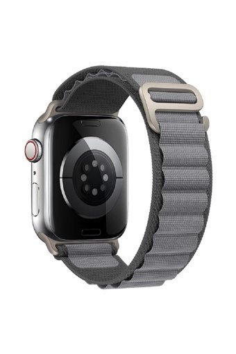 Psgt 1-2-3-4-5-6-7-8-Se-Ultra Polyester 42-44-45-49 mm Yetişkin Akıllı Saat Kordonu Gri