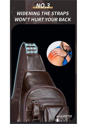Bull Captan Retro Günlük Crossbody Kahverengi Erkek Sırt Çantası