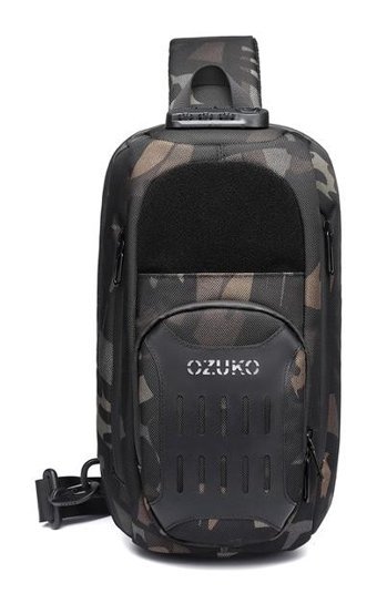 Ozuko9361 Büyük Kapasiteli Çapraz Kamuflaj Erkek Haki Sırt Çantası