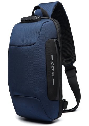 Crossbody Outdoor Çok Fonksiyonlu Su Geçirmez Seyahat Mavi Erkek Sırt Çantası