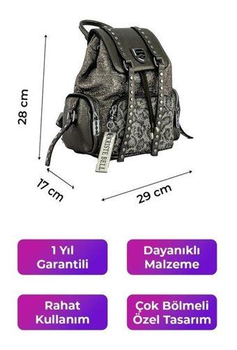 Generic Kriste Bell Pewter 26447 Kadın Sırt Çantası
