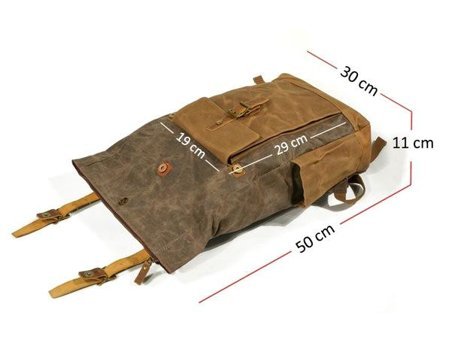 Muchuan 9120 Kanvas Deri Retro Kahverengi Erkek Sırt Çantası